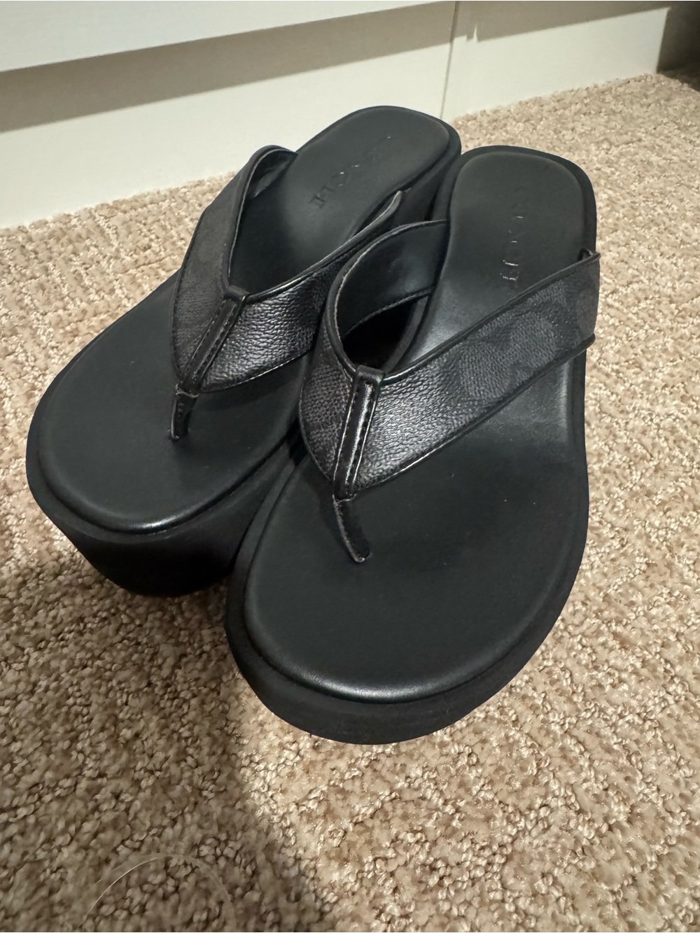 Coach Platform Thong Sandals - Size 6B